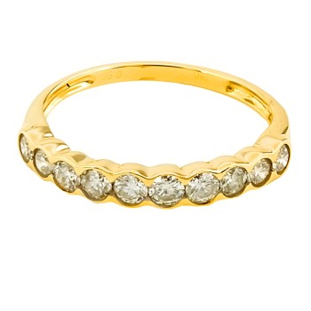 18ct gold Diamond half eternity Ring size M